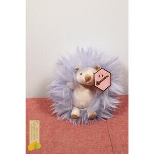 FAO Schwarz 6" Sparklers Lavender Gold Hedgehog Toy Plush